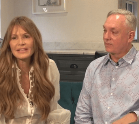 Elle Macpherson and Josh Wood discussing hair color and styling.