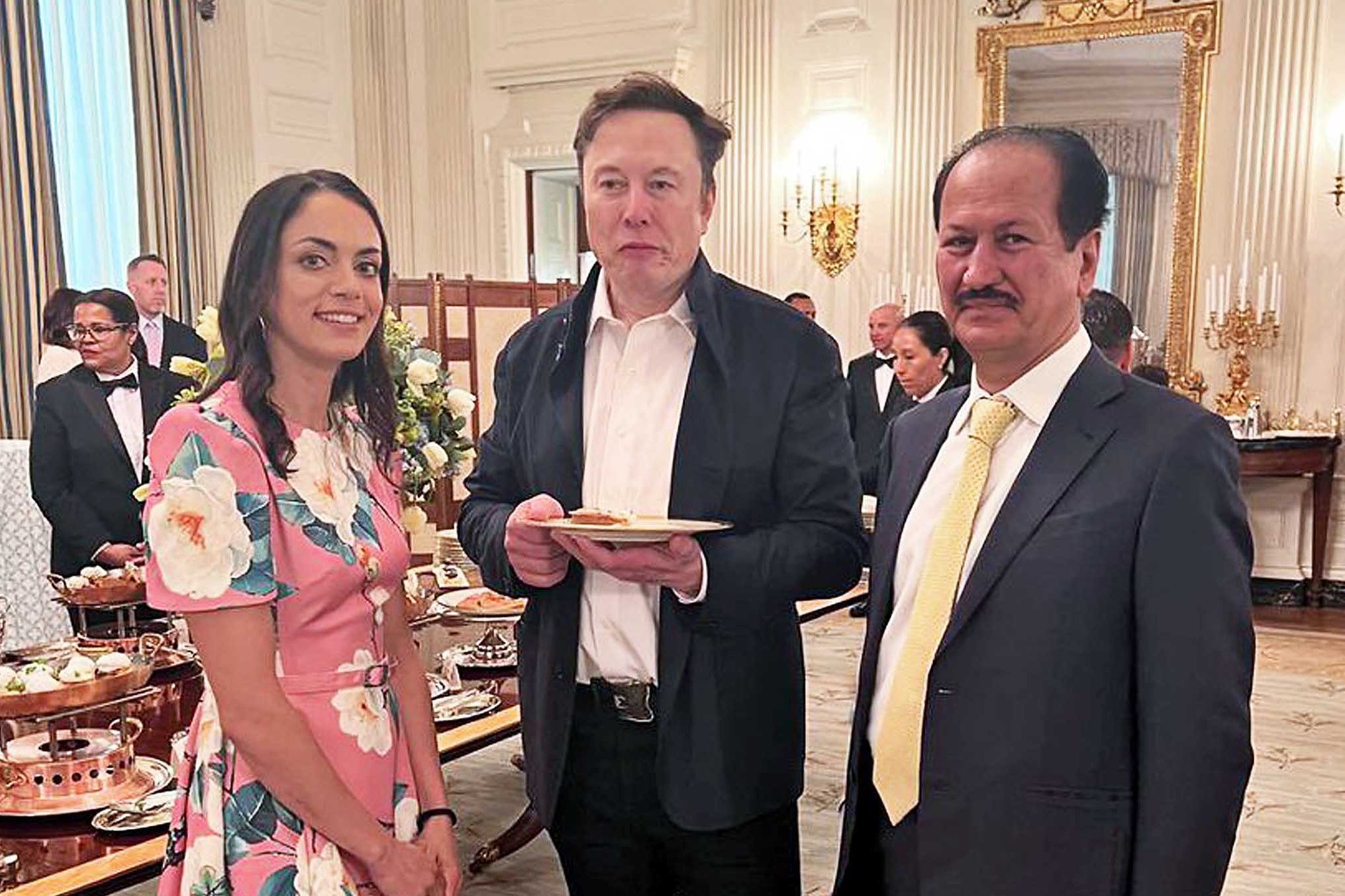 Elon Musk with Hussain Sajwani and family at the White House.