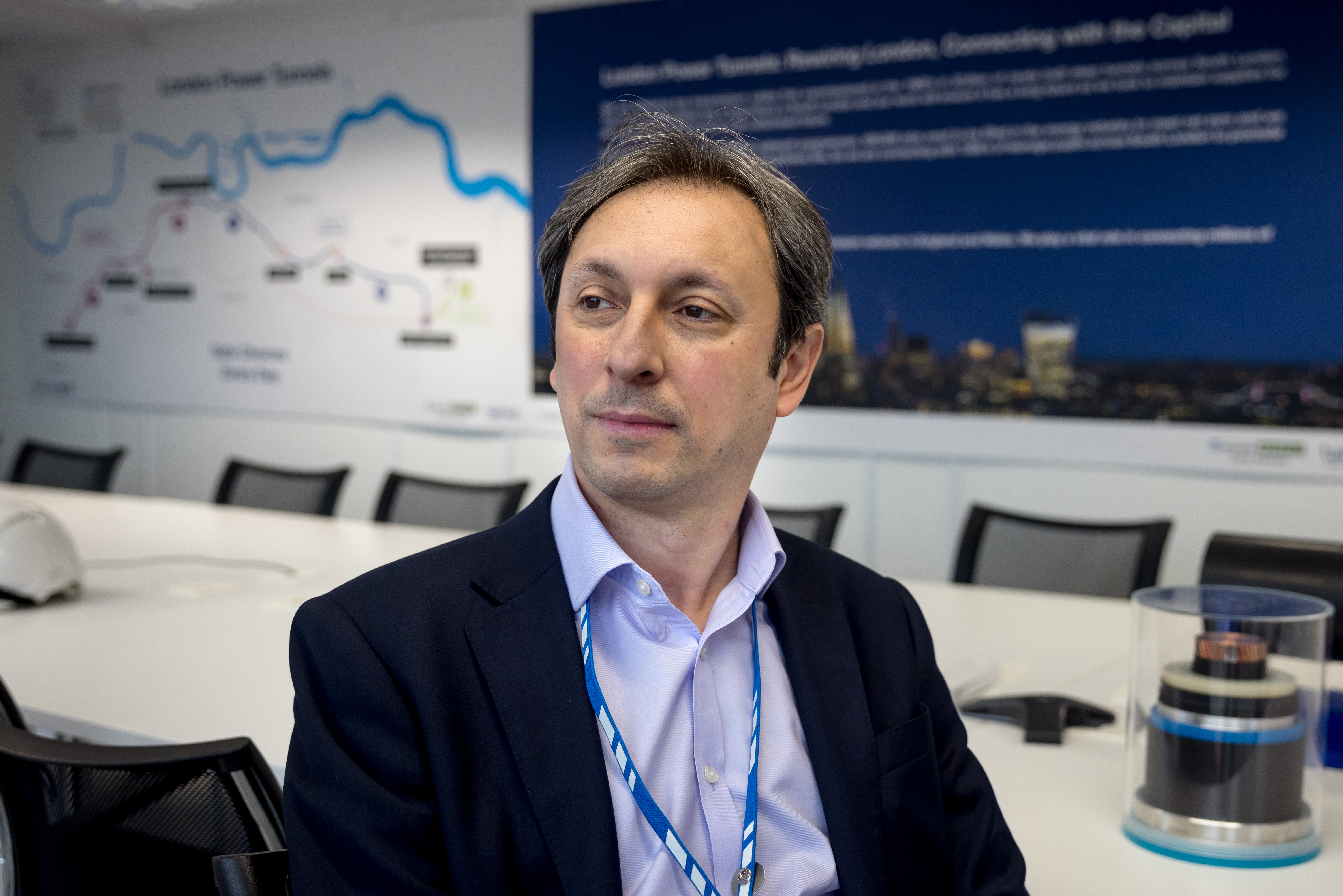Onur Aydemir, project director of National Grid's London Power Tunnels, at the New Cross site.